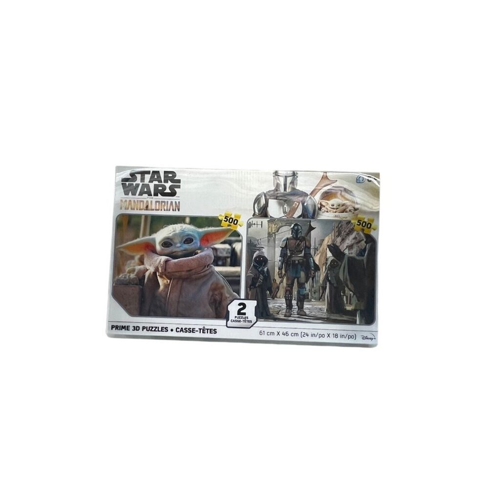 Star Wars Mandalorian Prime 3D Puzzles 2-Pack 500 Pieces Each 24"x18" Disney